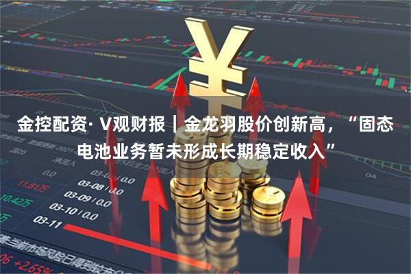 金控配资· V观财报｜金龙羽股价创新高，“固态电池业务暂未形成长期稳定收入”