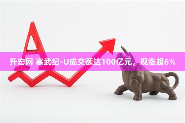 升宏网 寒武纪-U成交额达100亿元，现涨超6%