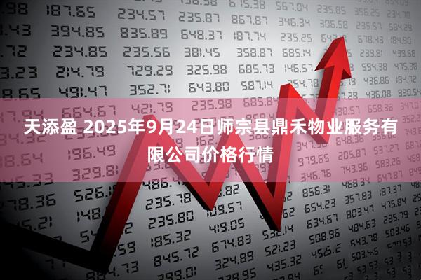 天添盈 2025年9月24日师宗县鼎禾物业服务有限公司价格行情